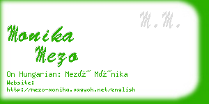 monika mezo business card